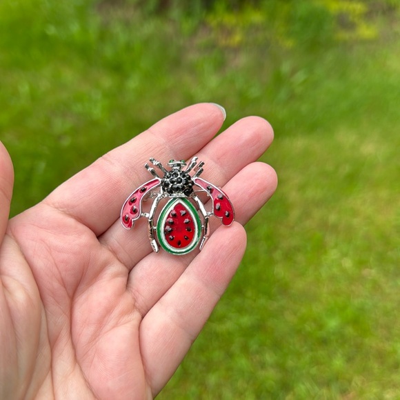 Ladybug Brooch Pin - Picture 3 of 5